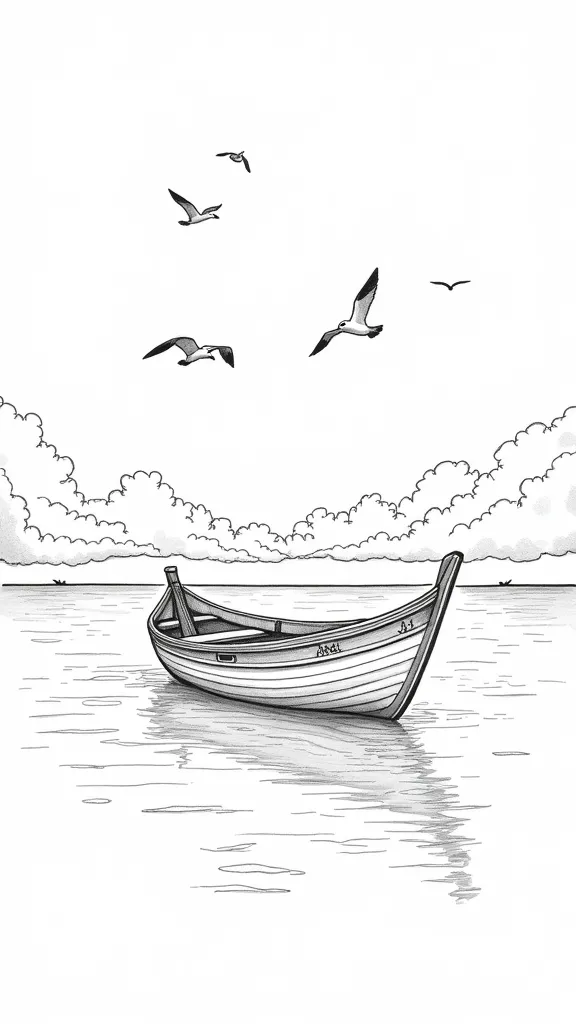 coloriage d’un bateau